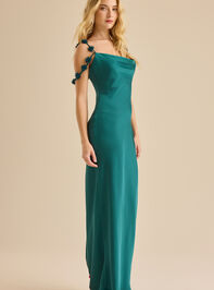 Scarlett Satin Maxi Dress Detail 4 - TULLABEE