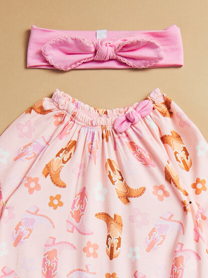 Willa Cowgirl Sleeper and Headband Set by Mud Pie - TULLABEE