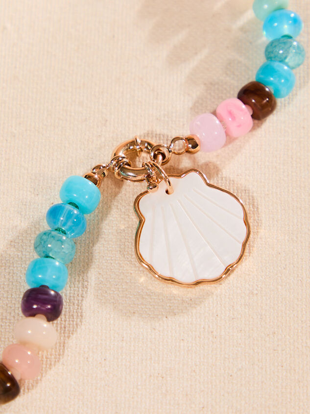 Shell Colorful Bead Necklace Detail 2 - TULLABEE