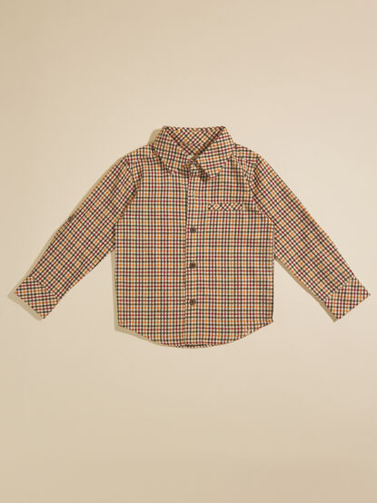 Atwood Toddler Plaid Button-Down By Me + Henry - TULLABEE