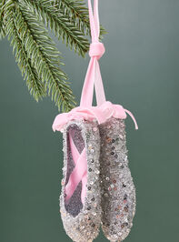 Sequin Ballet Slippers Christmas Ornament - TULLABEE