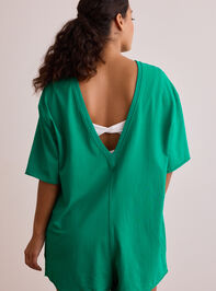 Hang Tough Reversible Tee Romper Detail 5 - TULLABEE