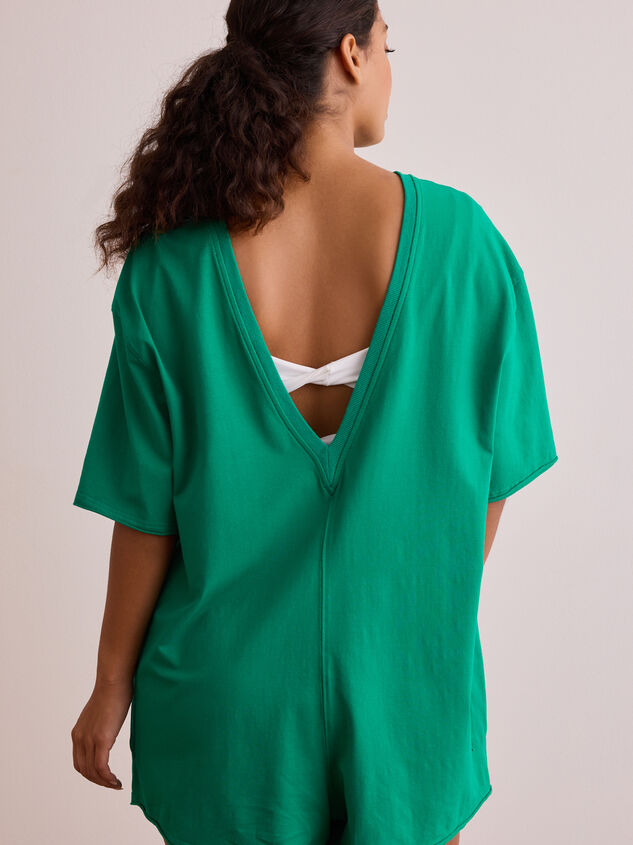Hang Tough Reversible Tee Romper Detail 5 - TULLABEE