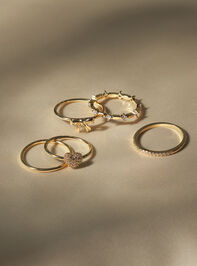 Glitzy Bow and Heart Ring Set - TULLABEE