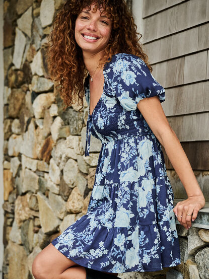 Sky Floral Mini Dresss - TULLABEE