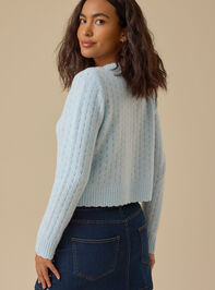 Olivia Pointelle Cardigan Detail 5 - TULLABEE