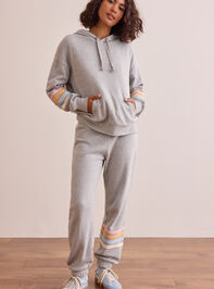 Recharge Striped Sleeve Hoodie Detail 3 - TULLABEE