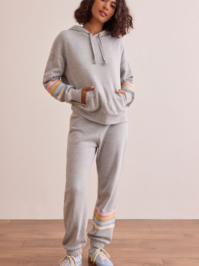 Recharge Striped Sleeve Hoodie Detail 3 - TULLABEE