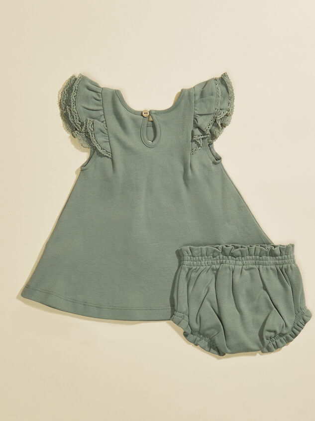 Ivy Toddler Dress and Bloomer Set by Quincy Mae Detail 2 - TULLABEE