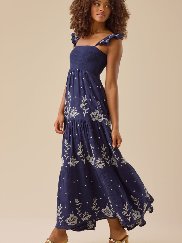 Jen Floral Maxi Dress Detail 3 - TULLABEE