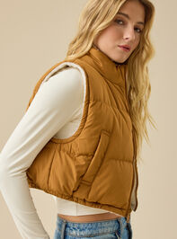Leilani Reversible Cropped Vest Detail 5 - TULLABEE