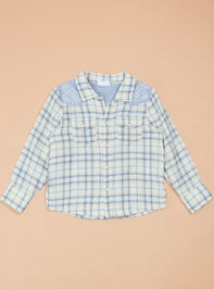 Parker Plaid Polo Shirt Detail 2 - TULLABEE