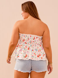 Carly Floral Smocked Tube Top Detail 5 - TULLABEE