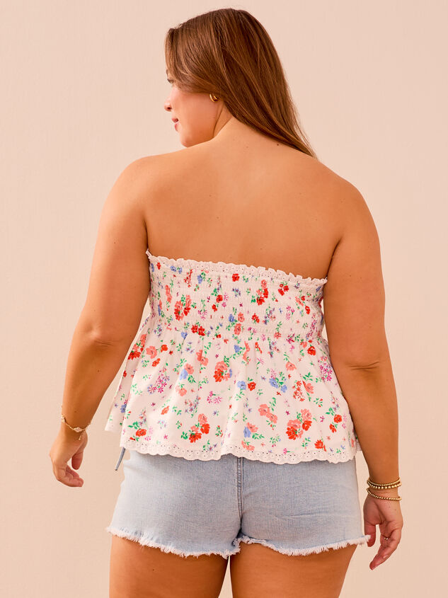 Carly Floral Smocked Tube Top Detail 5 - TULLABEE