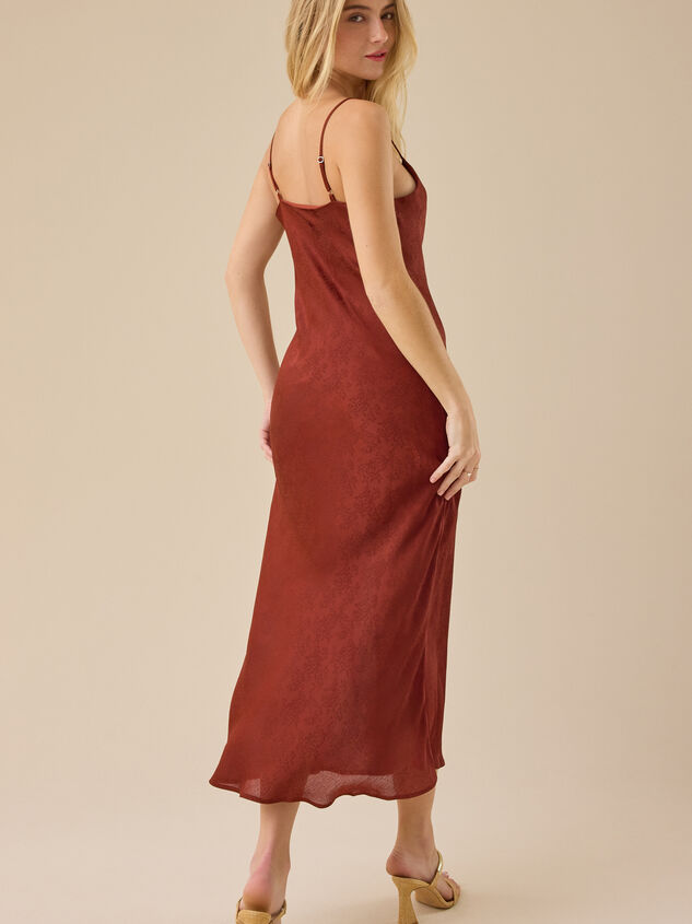 Eva Satin Midi Dress Detail 4 - TULLABEE