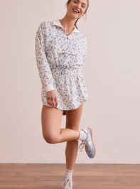 Floral Sprint Quarter Zip Detail 5 - TULLABEE