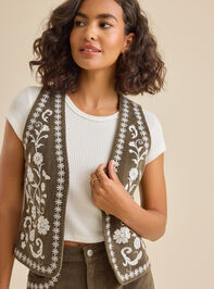 Willow Corduroy Embroidered Vest - TULLABEE