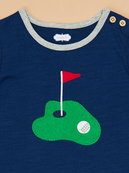 Golf Flag Patch Shirt and Short Set by Mud Pie - TULLABEE
