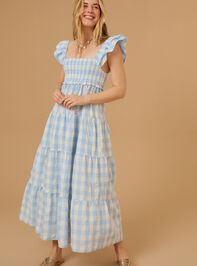 Baylin Gingham Maxi Dress Detail 2 - TULLABEE