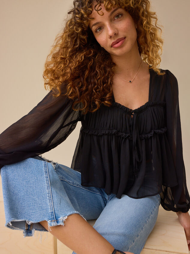 Darsea Chiffon Babydoll Top - TULLABEE
