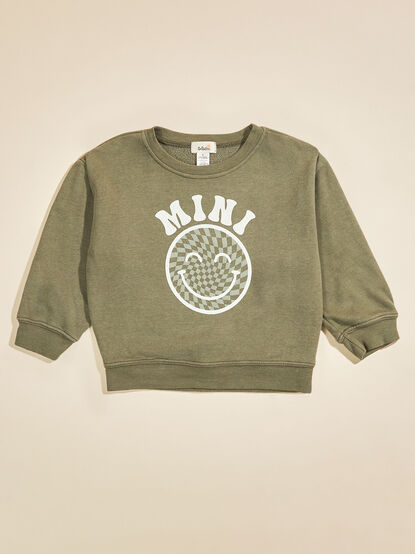 Mini Checkered Smiley Sweatshirt - TULLABEE