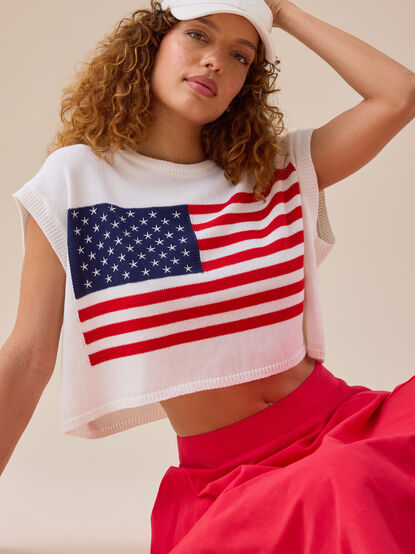 Americana Sweater Vest - TULLABEE