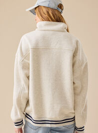 New York Varsity Quarter Zip Detail 6 - TULLABEE
