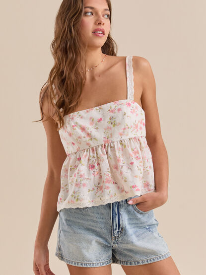 Idra Floral Babydoll Top - TULLABEE