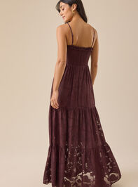 Hazel Ruched Front Maxi Dress Detail 5 - TULLABEE