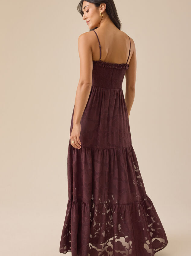Hazel Ruched Front Maxi Dress Detail 5 - TULLABEE