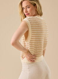 Mina Boxy Striped Vest Detail 5 - TULLABEE