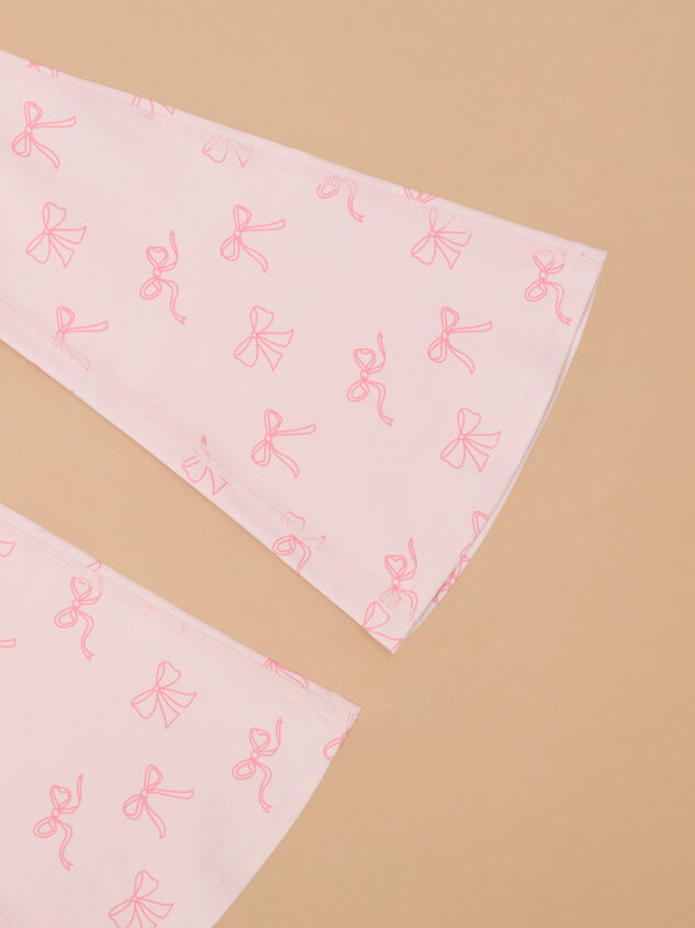 Bows Flare Leggings Detail 4 - TULLABEE