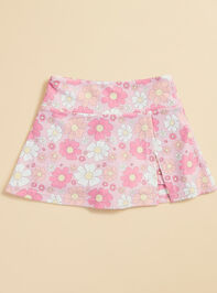 Flower Power Athletic Skort Detail 2 - TULLABEE