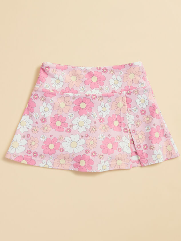 Flower Power Athletic Skort Detail 2 - TULLABEE