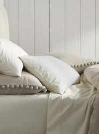 Organic Cotton Percale Sheet Set Detail 2 - TULLABEE