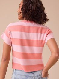 Sophie Striped Ribbed Top Detail 5 - TULLABEE