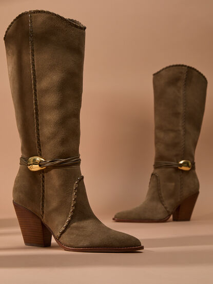 Jody Suede Western Boots - TULLABEE