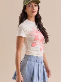 Hibiscus Baby Tee Detail 3 - TULLABEE