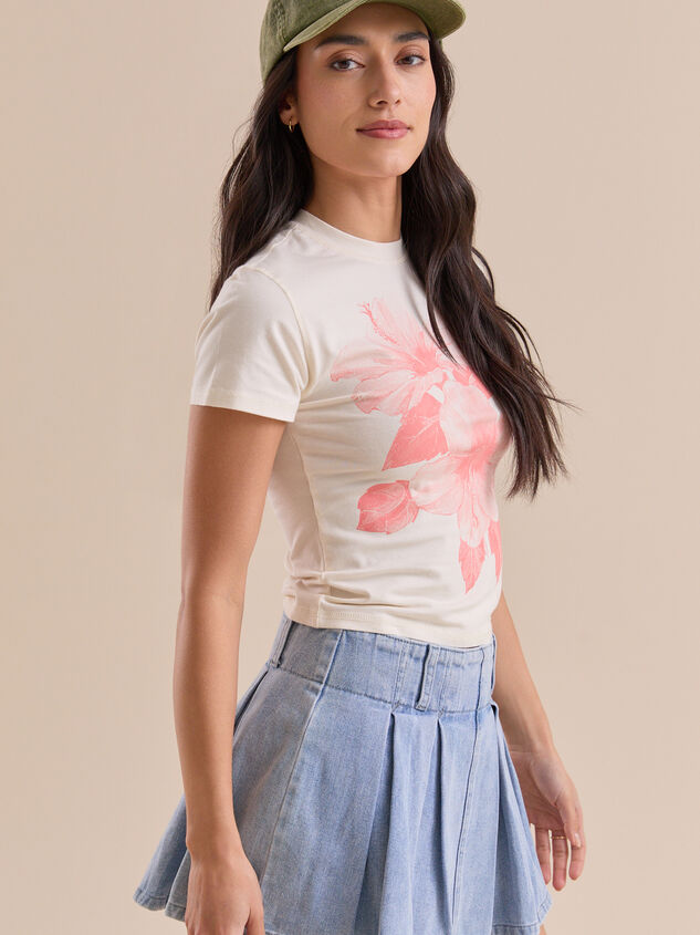Hibiscus Baby Tee Detail 3 - TULLABEE