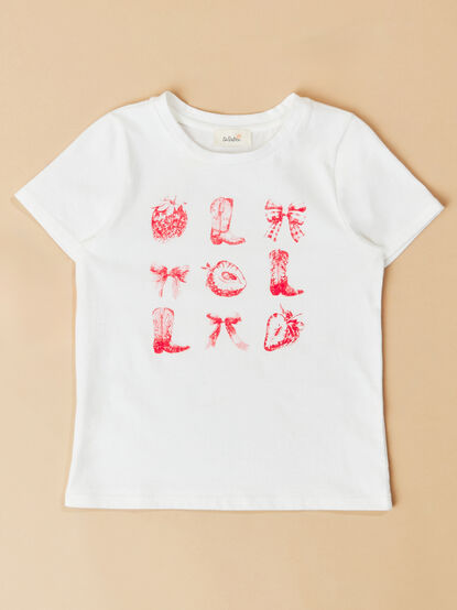 Gigi Strawberry Boots Tee - TULLABEE