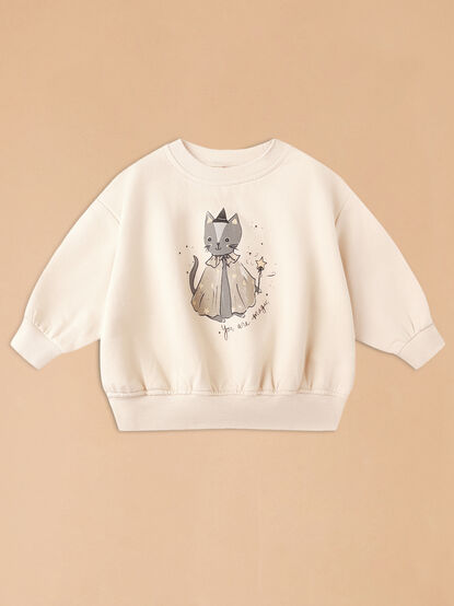 Magic Cat Graphic Sweatshirt by Quincy Mae - TULLABEE