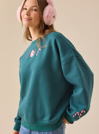 Hot Cocoa Recipe Sweatshirt Detail 3 - TULLABEE