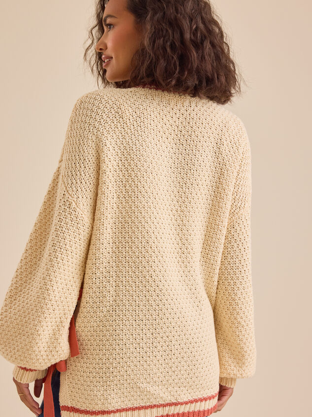 Zoey Side Tie Sweater Detail 5 - TULLABEE