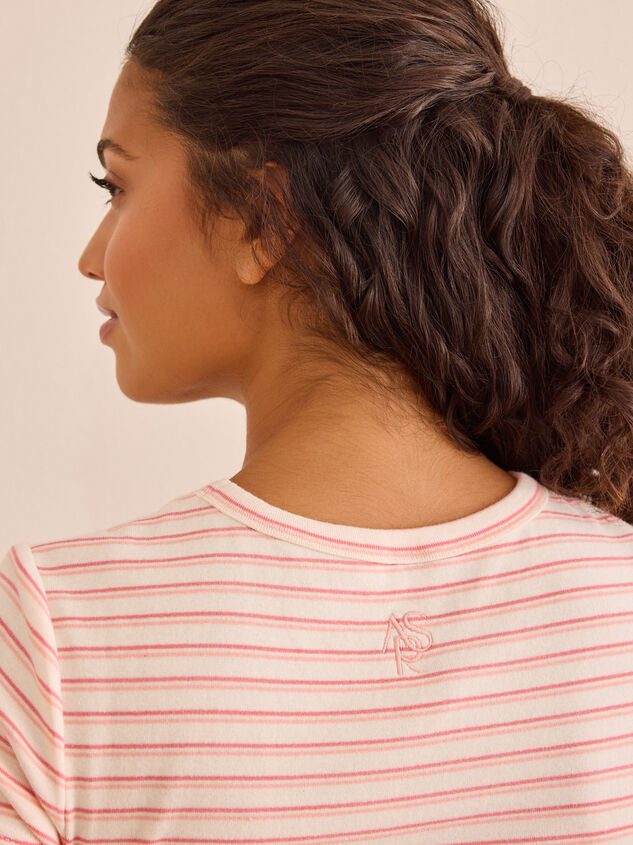 Sweet Stripe Baby Tee Detail 6 - TULLABEE