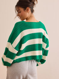 Lined Up Striped Cardigan Detail 4 - TULLABEE