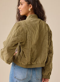 Solera Quilted Bomber Jacket Detail 6 - TULLABEE