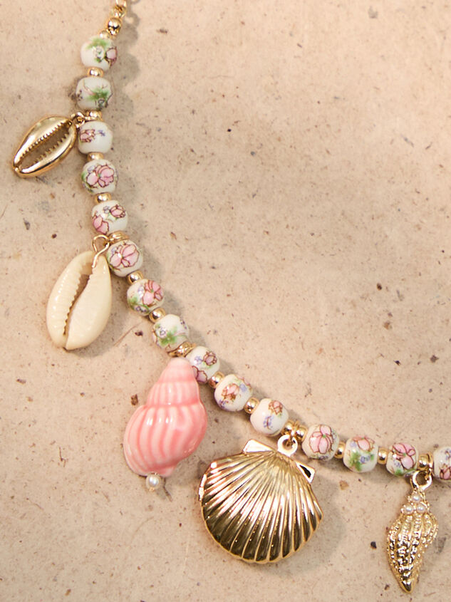 Pink Shell Charm Necklace - TULLABEE