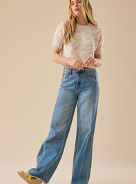 Zoey Confetti Cropped Pullover Detail 2 - TULLABEE