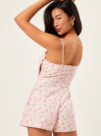 Viola Floral Bow Romper Detail 4 - TULLABEE