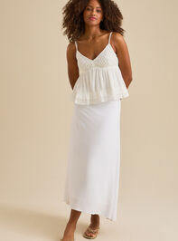Willow Lace Gauze Babydoll Tank Detail 3 - TULLABEE